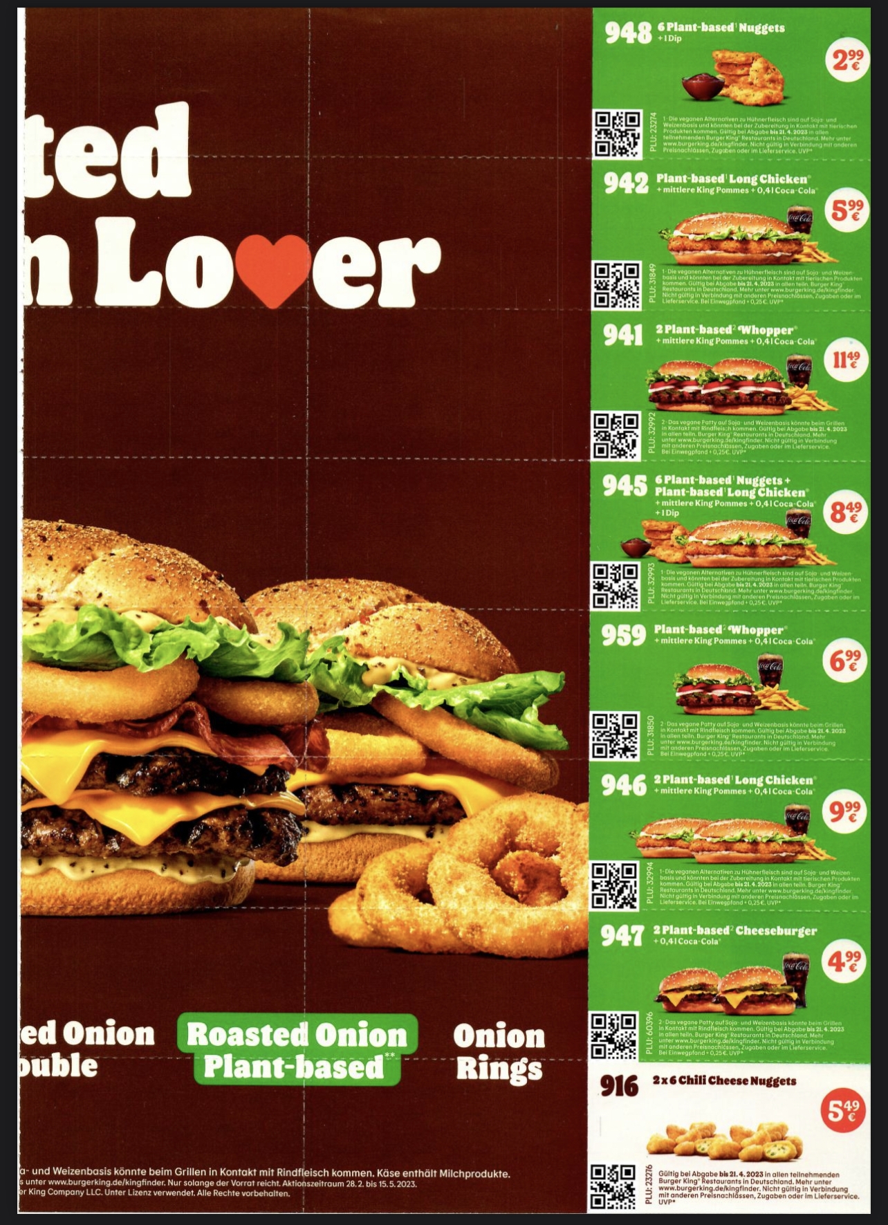 Burger King Gutscheine April 2023