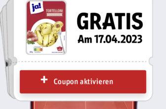Täglich ein anderes Ja! Produkt gratis in der Rewe App