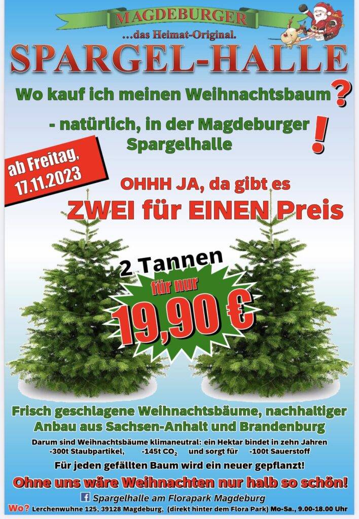 Weihnachtsbaum Magdeburg kaufen