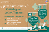Carefree Slipeinlagen „100% Organic Cotton Topsheet“ Gratis Testen